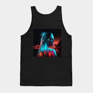 Surreal Native American Woman Tank Top